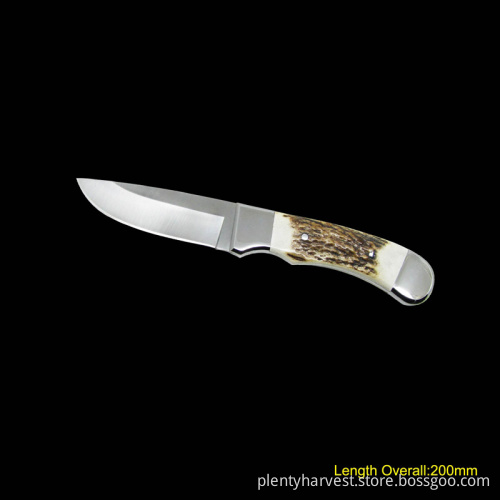 Fixed Blade Knife with Deer Horn Handle (#3713)